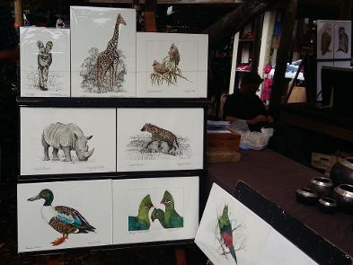 Wildlife art at Harkerville Market